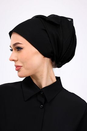 کلاه شنای حجاب مشکی زنانه Loggia - کد 904710456