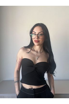 بلوز مشکی زنانه ساده anonim - کد 904702477