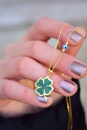 گردنبند نقره طلائی زنانه 925 عیار Papatya Silver - کد 470326994