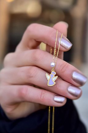 گردنبند نقره بنفش زنانه 925 عیار Papatya Silver - کد 470958710