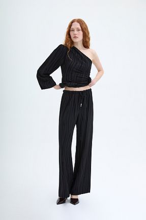 شلوار مشکی زنانه مخلوط ویسکون Quzu - کد 899187689