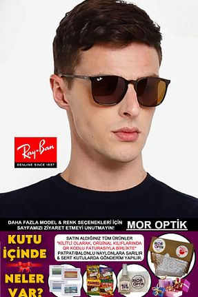 عینک آفتابی قهوه ای زنانه 56 Ray-Ban - کد 904709699