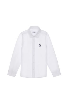 پیراهن سفید بچه گانه یقه پیراهنی U.S. Polo Assn. - کد 904704692