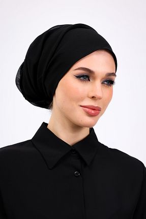 کلاه شنای حجاب مشکی زنانه Loggia - کد 904710456