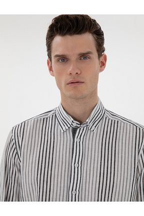 پیراهن قهوه ای مردانه رگولار Pierre Cardin - کد 904708356