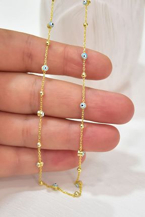 گردنبند نقره طلائی زنانه 925 عیار Papatya Silver - کد 334620346