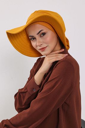 کلاه شنای حجاب زرد زنانه Aisha
