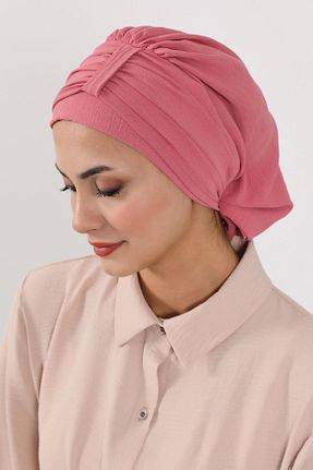 شال صورتی زنانه پلی استر Aisha