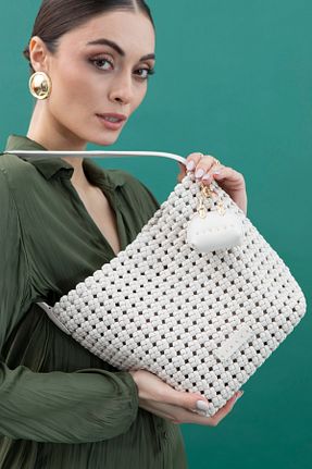 کیف دوشی سفید زنانه Sisley - کد 904715031