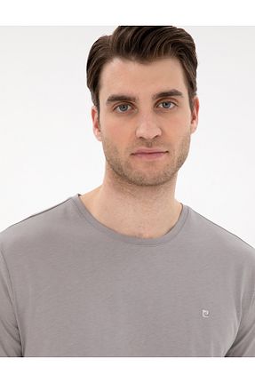 تیشرت طوسی مردانه اسلیم فیت Pierre Cardin - کد 904713176