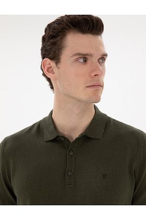 پولوشرت خاکی مردانه پنبه ای Pierre Cardin - کد 904717408