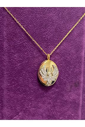 گردنبند نقره زرد زنانه 925 عیار Adieu Silver - کد 904715555