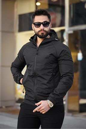 بادگیر و بارانی مشکی زنانه ضد آب S&M CLOTHİNG - کد 904770466