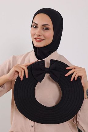 کلاه شنای حجاب مشکی زنانه Aisha