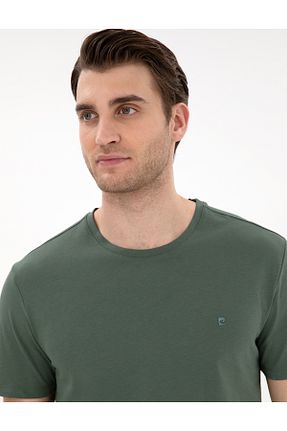 تیشرت خاکی مردانه اسلیم فیت Pierre Cardin - کد 904713255