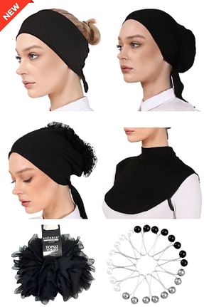 شال مشکی زنانه پلی استر hijabchi - کد 906119932