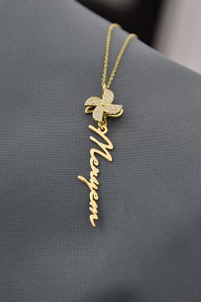 گردنبند نقره طلائی زنانه 925 عیار Papatya Silver - کد 204478172