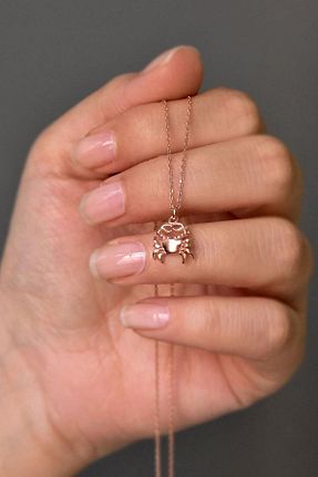 گردنبند نقره طلائی زنانه 925 عیار Papatya Silver - کد 55355308