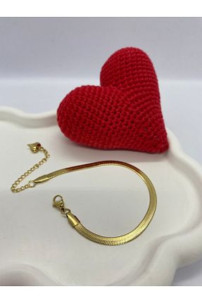 دستبند استیل (فولاد) زرد زنانه استیل ضد زنگ Lucky BE Collection - کد 904826179
