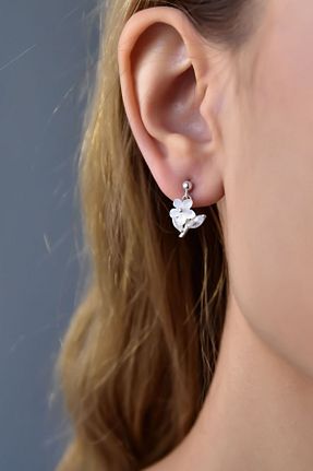 گوشواره نقره زنانه 925 عیار Papatya Silver - کد 142292898