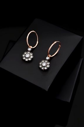 گوشواره نقره صورتی زنانه 925 عیار Papatya Silver - کد 232099498