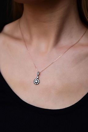 گردنبند نقره صورتی زنانه 925 عیار Papatya Silver - کد 215024067