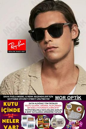 عینک آفتابی مشکی مردانه 53 Ray-Ban - کد 904919284