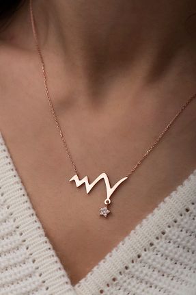 گردنبند نقره صورتی زنانه 925 عیار Papatya Silver - کد 133436132
