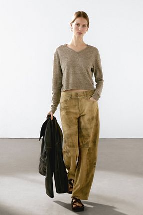 پلیور سبز زنانه Comfort Massimo Dutti - کد 904823549
