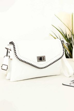 کیف دوشی سفید زنانه چرم مصنوعی Bipanya - کد 733879436