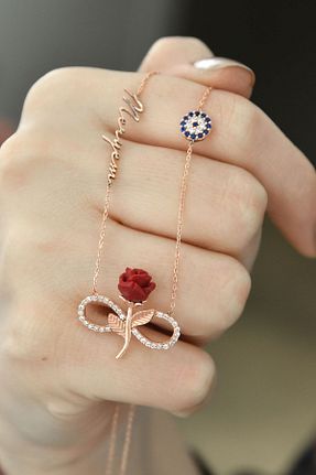 گردنبند نقره طلائی زنانه 925 عیار Papatya Silver - کد 74900766