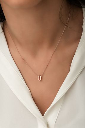 گردنبند نقره طلائی زنانه 925 عیار Papatya Silver - کد 32120736