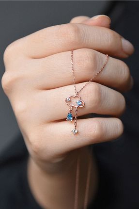 گردنبند نقره طلائی زنانه 925 عیار Papatya Silver - کد 79921175