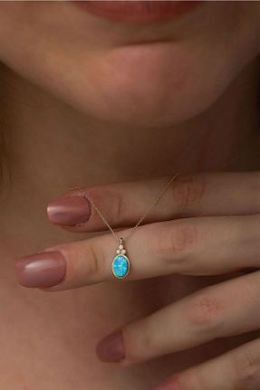 گردنبند نقره طلائی زنانه 925 عیار Papatya Silver - کد 43883247