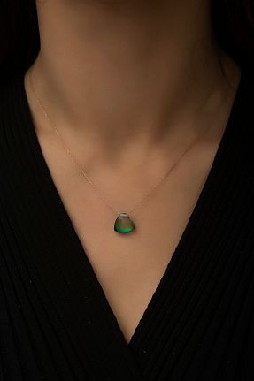 گردنبند نقره طلائی زنانه 925 عیار Papatya Silver - کد 34195885