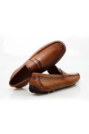 کفش کلاسیک قهوه ای مردانه چرم خالص Butik - کد 904822118