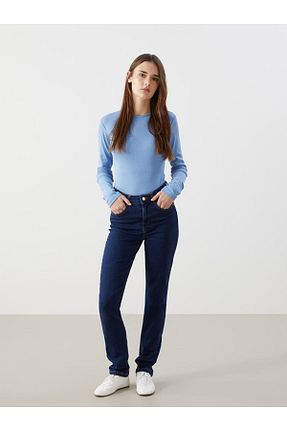 شلوار جین آبی زنانه پاچه ساده LC Waikiki - کد 922805221