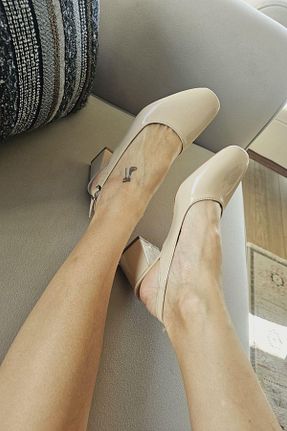 کفش کلاسیک بژ زنانه چرم خالص Topukla Footwear - کد 906197880