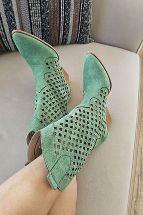 بوت / نیم بوت سبز زنانه Topukla Footwear - کد 904826193
