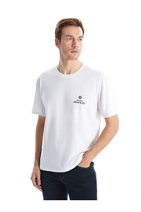 تیشرت سفید مردانه Relaxed LC Waikiki - کد 920876940
