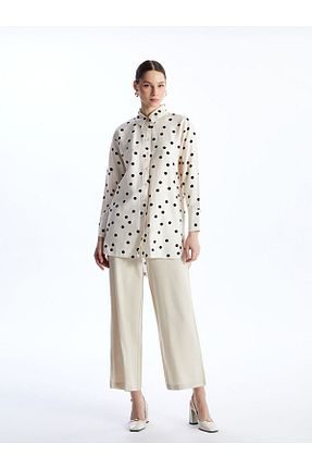 شلوار بژ زنانه پارچه LC Waikiki - کد 904814990