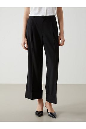 شلوار مشکی زنانه الاستین LC Waikiki - کد 904833363