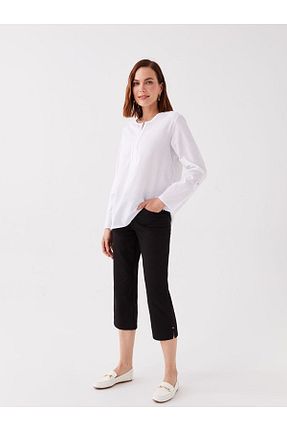 شلوارک و برمودا مشکی زنانه Relaxed LC Waikiki - کد 904819026