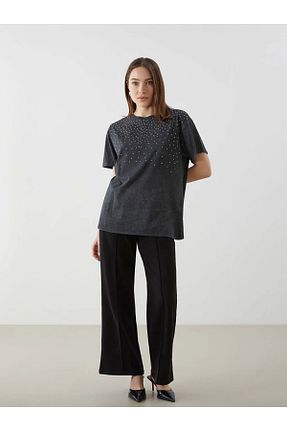 بلوز آبی زنانه ساده LC Waikiki - کد 906199555