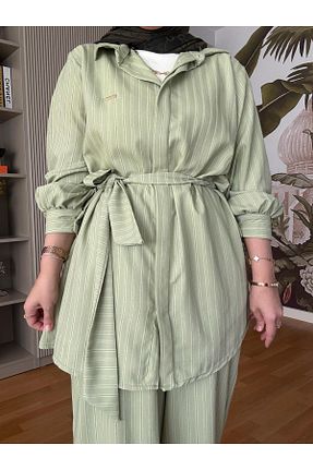 ست بالاتنه و پائین تنه حجاب سبز زنانه رگولار Aselim Hijap Moda - کد 904888616