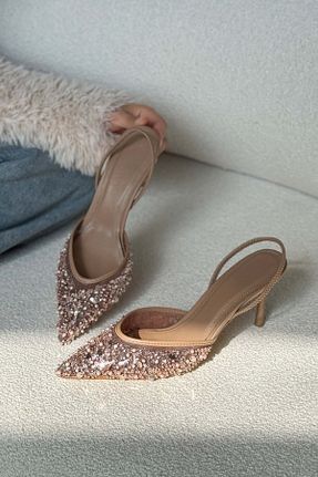 کفش پاشنه بلند کلاسیک بژ زنانه File NİŞANTAŞI SHOES - کد 904710555