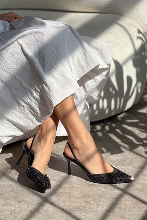 کفش پاشنه بلند کلاسیک مشکی زنانه File NİŞANTAŞI SHOES - کد 904710542