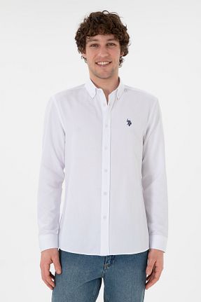 پیراهن سفید مردانه یقه پیراهنی U.S. Polo Assn. - کد 287406185
