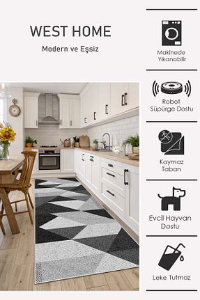 فرش مشکی قابل شستشو West Home - کد 284816512