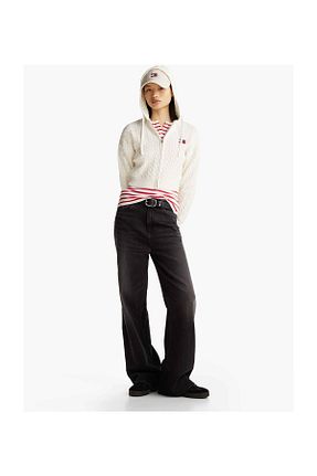 پلیور سفید زنانه ساده Tommy Hilfiger - کد 889677562